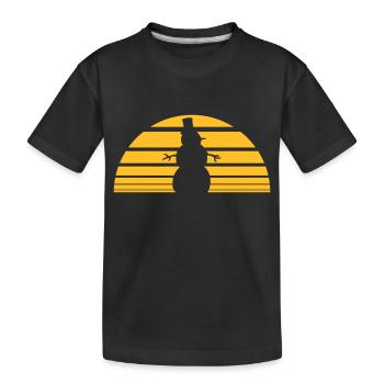 rayures bonhomme de soleil soleil chaud été chaud faire fondre - T-shirt bio Premium Enfant - noir - Devant