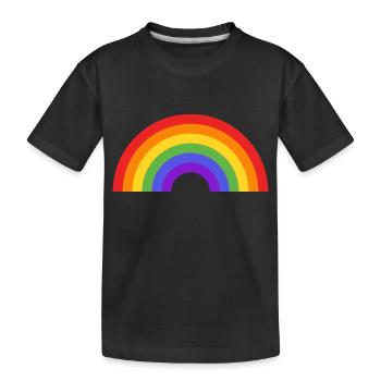 Regenbogen - Kinder Premium Bio T-Shirt - Schwarz - Vorne
