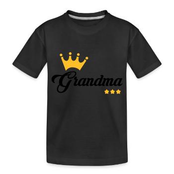 Grandma Oma Großmütter Mamy Mamie Grand-Mère - Kids' Premium Organic T-Shirt - black - Front