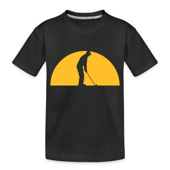 Abends Golf spielen - Kinder Premium Bio T-Shirt - Schwarz - Vorne