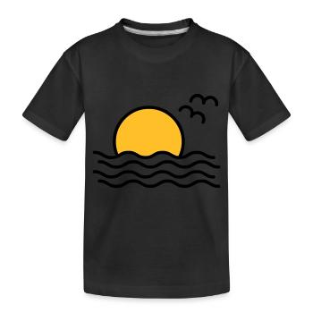 sunset - Kids' Premium Organic T-Shirt - black - Front