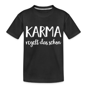 karma - Kinder Premium Bio T-Shirt - Schwarz - Vorne