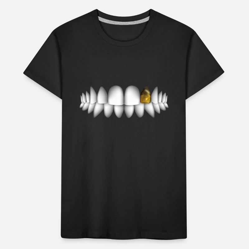 dents avec dent d'or T-shirt bio Premium Enfant