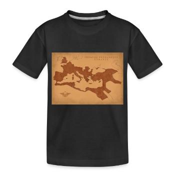 Map of the Roman Empire - Kids' Premium Organic T-Shirt - black - Front