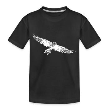 Greifvogel auf breiten Schwingen - Kinder Premium Bio T-Shirt - Schwarz - Vorne