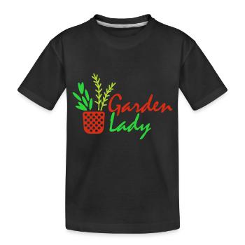 garden lady - Jardin femme - T-shirt bio Premium Enfant - noir - Devant