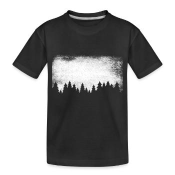 wald | wälder | Tannen | Holzfäller - Kinder Premium Bio T-Shirt - Schwarz - Vorne