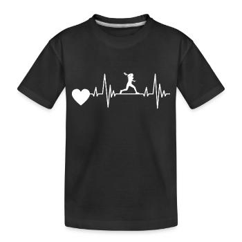 Tennis Heartbeat Tennis Lovers EcG de balle de tennis - T-shirt bio Premium Enfant - noir - Devant
