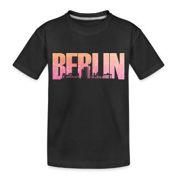 Berlin Capital Germany Europe Skyline - Kids' Premium Organic T-Shirt - black - Front