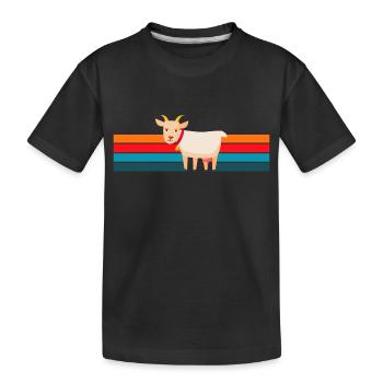 Chèvres rétro - T-shirt bio Premium Enfant - noir - Devant