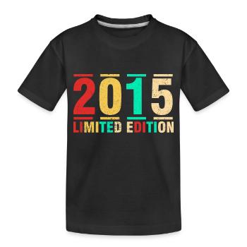 Cadeau anniversaire 2015 Édition Limitée 2015 - T-shirt bio Premium Enfant - noir - Devant