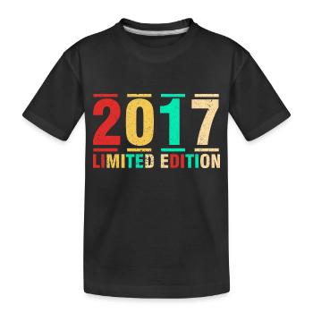 Jubiläumsgeschenk 2017 Limited Edition 2017 - Kinder Premium Bio T-Shirt - Schwarz - Vorne