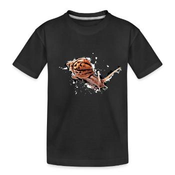 snail with dots - Kinder Premium Bio T-Shirt - Schwarz - Vorne