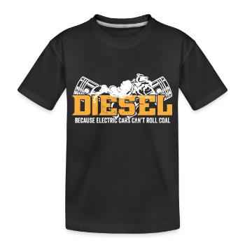 Diesel Engine I Diesel Because Electric Cars - Kinder Premium Bio T-Shirt - Schwarz - Vorne