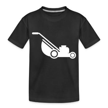 Symbole de l’icône de tondeuse à gazon - T-shirt bio Premium Enfant - noir - Devant