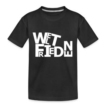 Weltfrieden - Kinder Premium Bio T-Shirt - Schwarz - Vorne