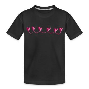 cœur symbole coeur rose - T-shirt bio Premium Enfant - noir - Devant