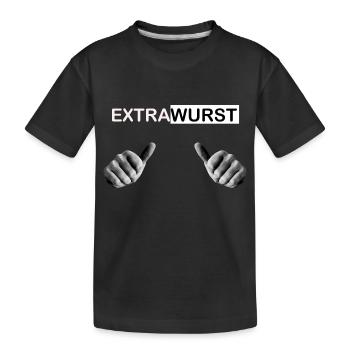 Extrawurst - Kinder Premium Bio T-Shirt - Schwarz - Vorne