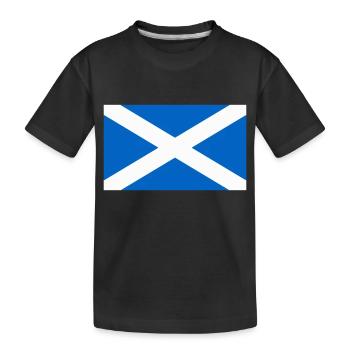 Flagge Schottlands - Kinder Premium Bio T-Shirt - Schwarz - Vorne