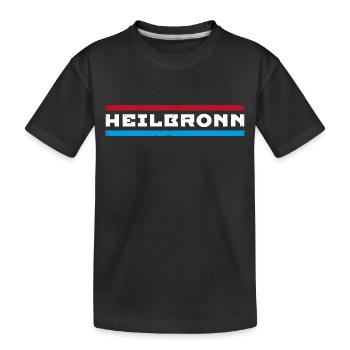 Heilbronn - Kinder Premium Bio T-Shirt - Schwarz - Vorne