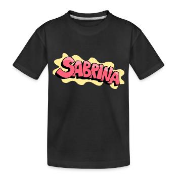 Grafitti Name Sabrina - Kinder Premium Bio T-Shirt - Schwarz - Vorne