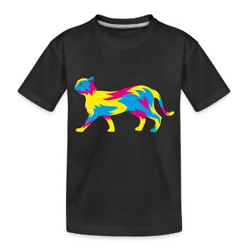 LGBT Cat Pan Pride Month Cadeau Pansexuel - T-shirt bio Premium Enfant - noir - Devant