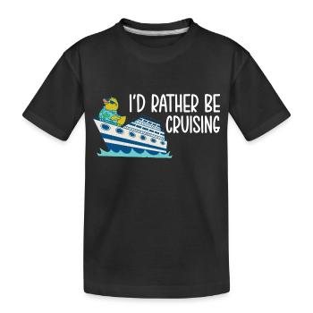 Bateau de croisière - T-shirt bio Premium Enfant - noir - Devant