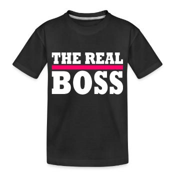 The real boss - Kinder Premium Bio T-Shirt - Schwarz - Vorne