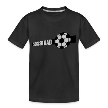 Sport Design Soccer Dad - Kinder Premium Bio T-Shirt - Schwarz - Vorne