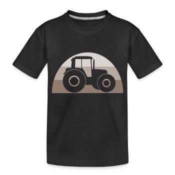 Tractor - Kids' Premium Organic T-Shirt - black - Front