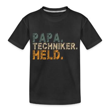 Techniker Abschluss Bestanden Papa Held Sprüche - Kinder Premium Bio T-Shirt - Schwarz - Vorne