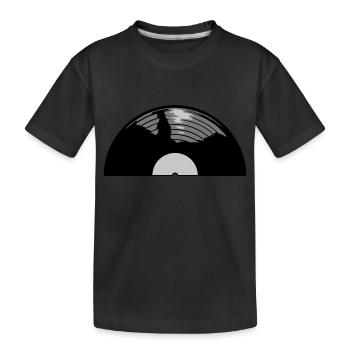 Musique de disque demi-vinyle - T-shirt bio Premium Enfant - noir - Devant