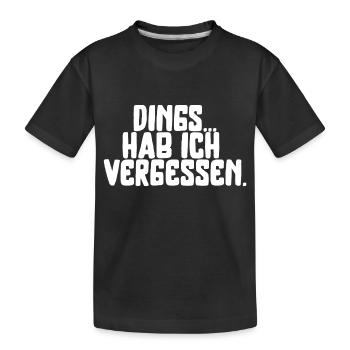 lustiger Spruch Schrift verrgessen Sommer Sonne - Kinder Premium Bio T-Shirt - Schwarz - Vorne