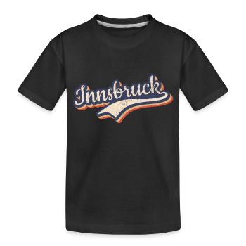 Österreich Innsbruck Tirol Vintage Typografie - Kinder Premium Bio T-Shirt - Schwarz - Vorne