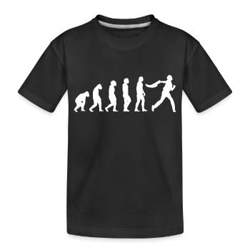 Jai Alai Evolution Gift Jai-Alai Pelota - Kids' Premium Organic T-Shirt - black - Front