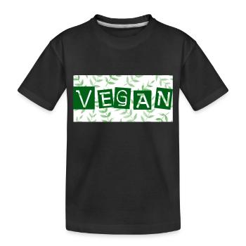 Vegan - VeganerIN - Veganismus - Kinder Premium Bio T-Shirt - Schwarz - Vorne