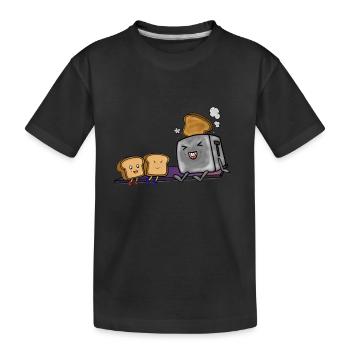Kawaii Toast - Kinder Premium Bio T-Shirt - Schwarz - Vorne