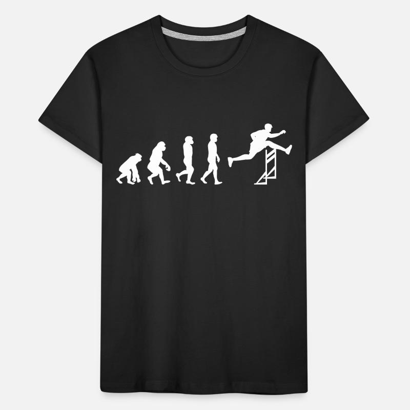 Hurdles Hurdling Hurdler Running Runner Evolution Kids' Premium Organic T-Shirt