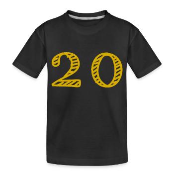 20 ANS. 20e ANNIVERSAIRE. ANNIVERSAIRE 20 ANS. 20 - T-shirt bio Premium Enfant - noir - Devant