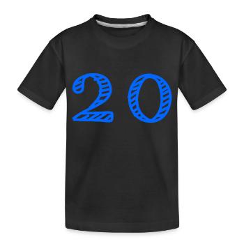 20 ANS. 20e ANNIVERSAIRE. ANNIVERSAIRE 20 ANS. 20 - T-shirt bio Premium Enfant - noir - Devant
