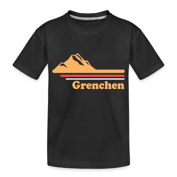 Grenchen Stadt Schweiz Geschenk - Kinder Premium Bio T-Shirt - Schwarz - Vorne