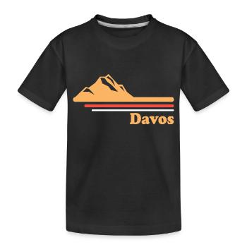 Davos Stadt Schweiz - Kinder Premium Bio T-Shirt - Schwarz - Vorne
