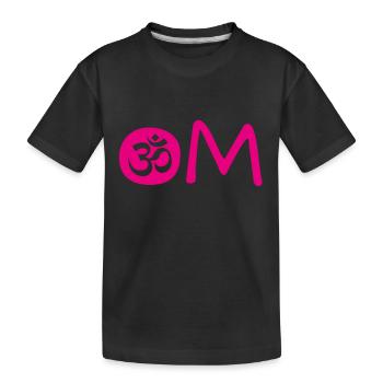 Om Yoga - Kinder Premium Bio T-Shirt - Schwarz - Vorne