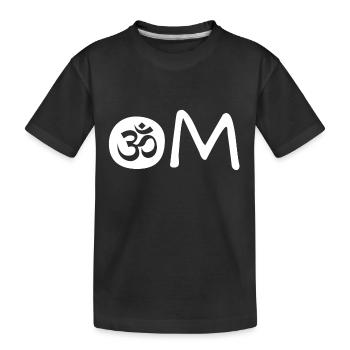 Om Chakra - Kinder Premium Bio T-Shirt - Schwarz - Vorne
