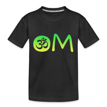 Om Yoga - Kinder Premium Bio T-Shirt - Schwarz - Vorne