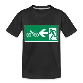 Fahrradfahren Notausgang Rennrad Mountainbike - Kinder Premium Bio T-Shirt - Schwarz - Vorne