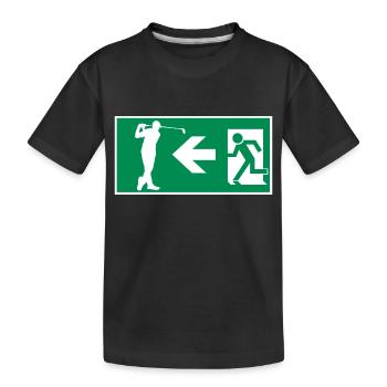 Notausgang zum golfplatz Golf Hobby Design - Kinder Premium Bio T-Shirt - Schwarz - Vorne