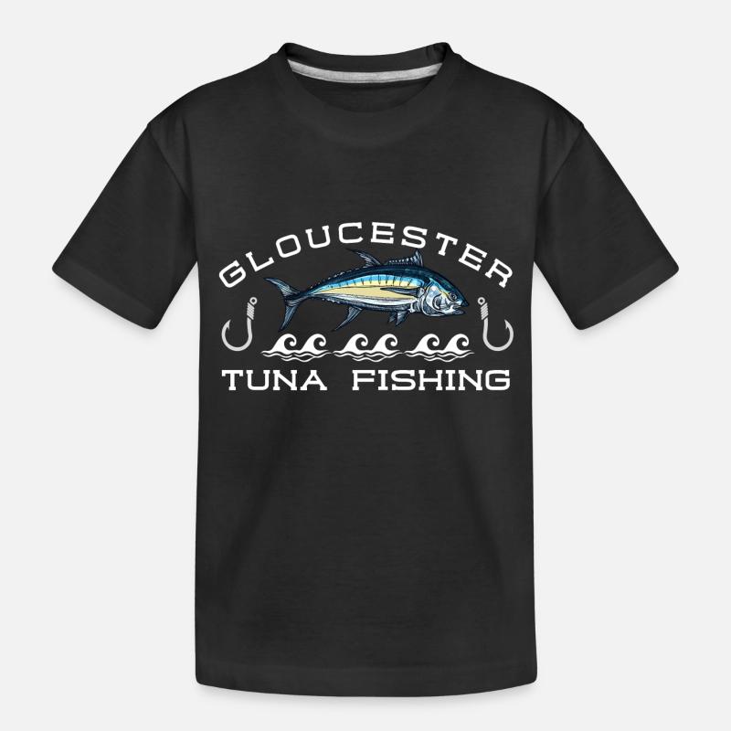 Gloucester Thunfischfang - Kinder Premium Bio T-Shirt - Schwarz