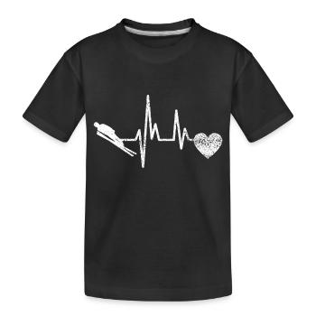 Ski jumpers Ski winter sports Ski jumping Ski flying - Kids' Premium Organic T-Shirt - black - Front