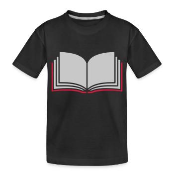 Apprendre les pages de livres ouverts - T-shirt bio Premium Enfant - noir - Devant